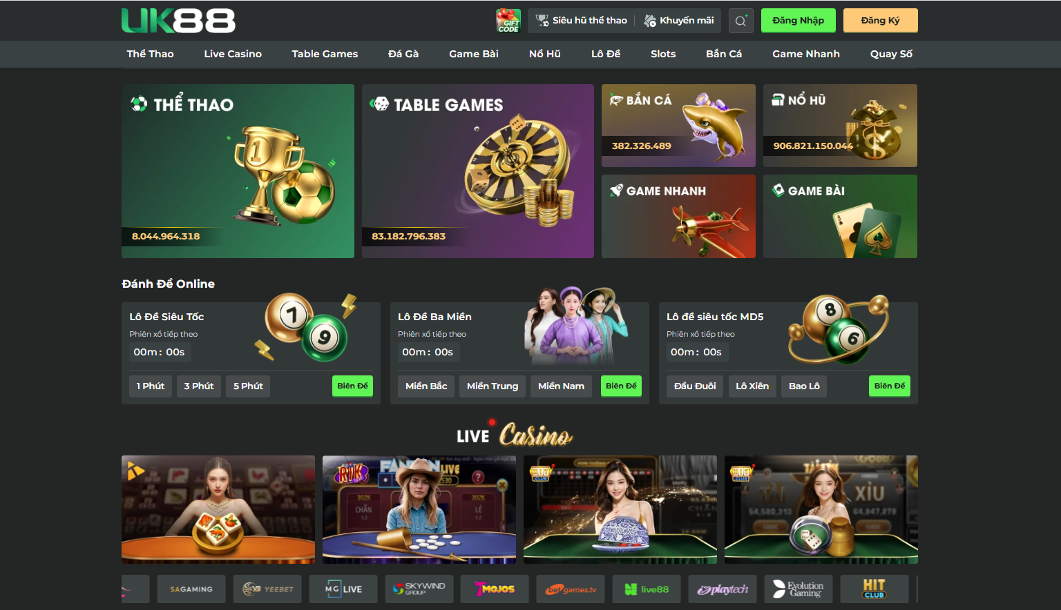 Hệ thống kho game đăng cấp tại UK88