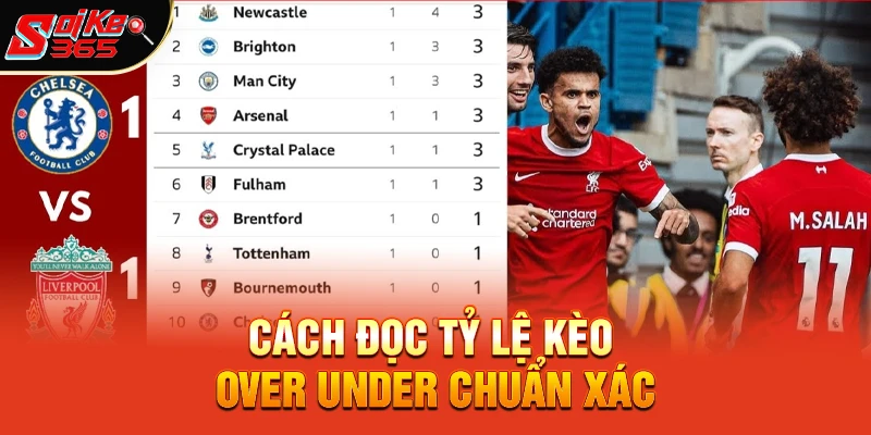 Cách đọc tỷ lệ kèo Over Under chuẩn xác